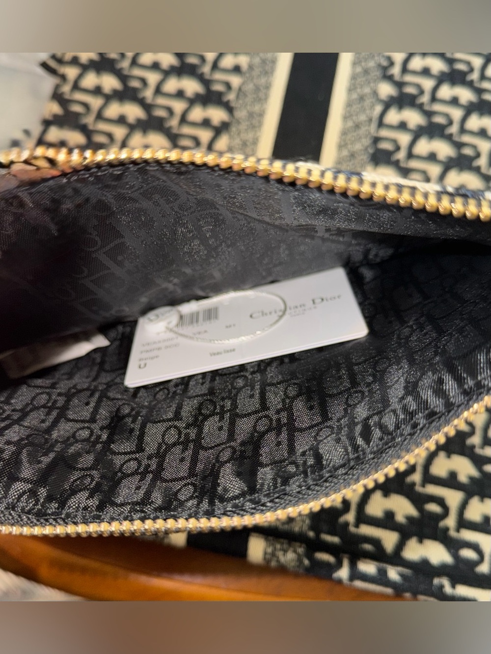 Medium canvas book tote black/cream NWT - Picture 6 of 10